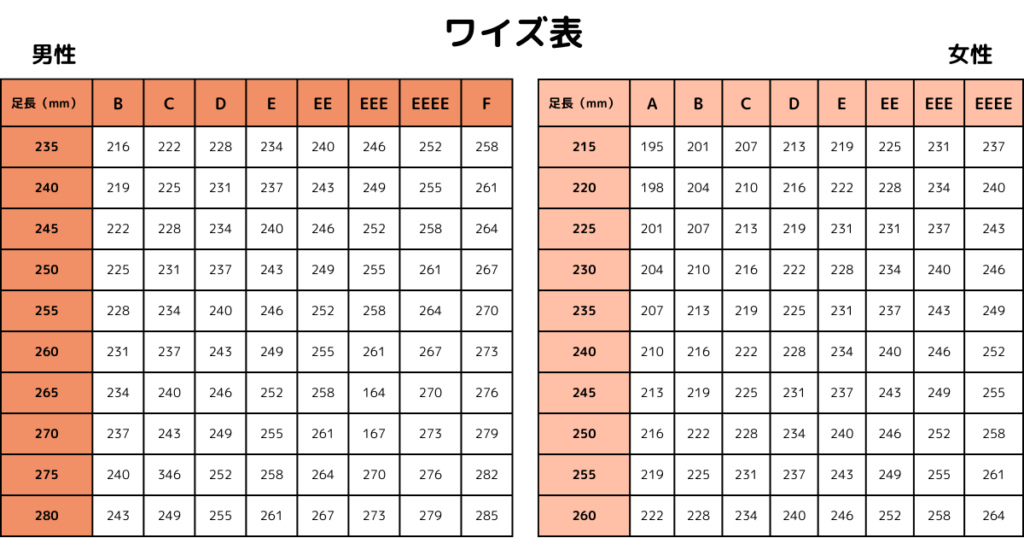 ワイズ表